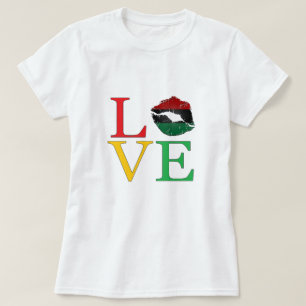 T-Shirt pour les lèvres afrocentriques LOVE