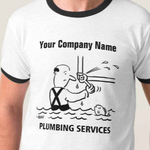 T-shirt pour les services de plomberie