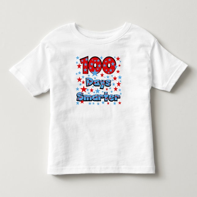 T-shirt Pour Les Tous Petits 100 jours plus intelligent (Devant)