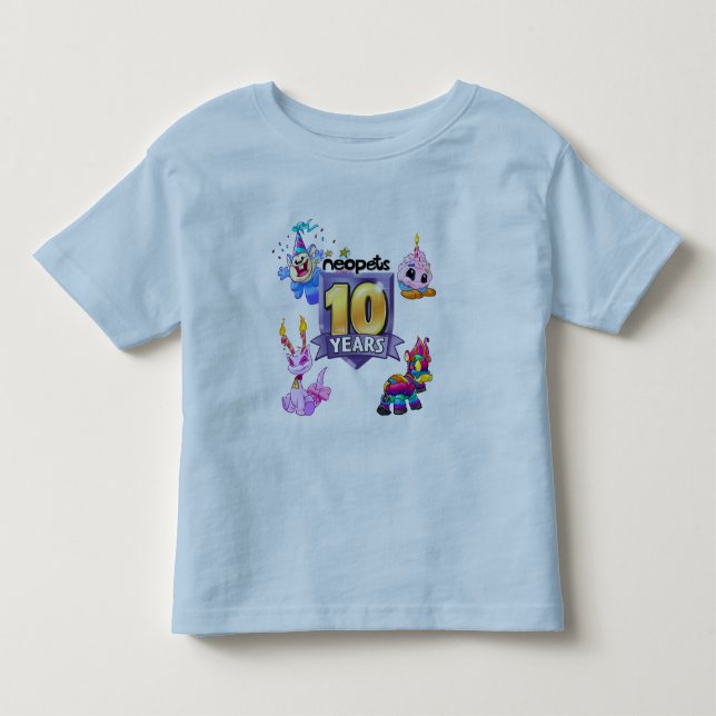 T-shirt Pour Les Tous Petits 10ème Logo d'anniversaire (Devant)