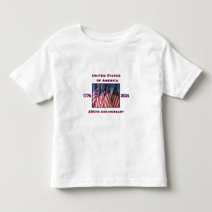 T-shirt Pour Les Tous Petits 250e anniversaire USA Patriotique
