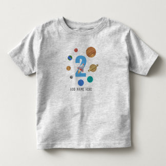 T-shirt Pour Les Tous Petits 2e anniversaire Planète du système solaire 