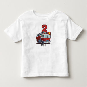T-shirt Pour Les Tous Petits 2ème Camion de pompiers d'anniversaire