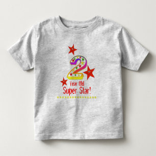 T-shirt Pour Les Tous Petits 2ème chemise d'anniversaire d'étoile superbe pour