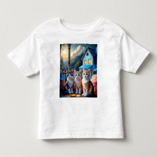 T-shirt Pour Les Tous Petits 3 Adorables Chatons conçus par un Artiste