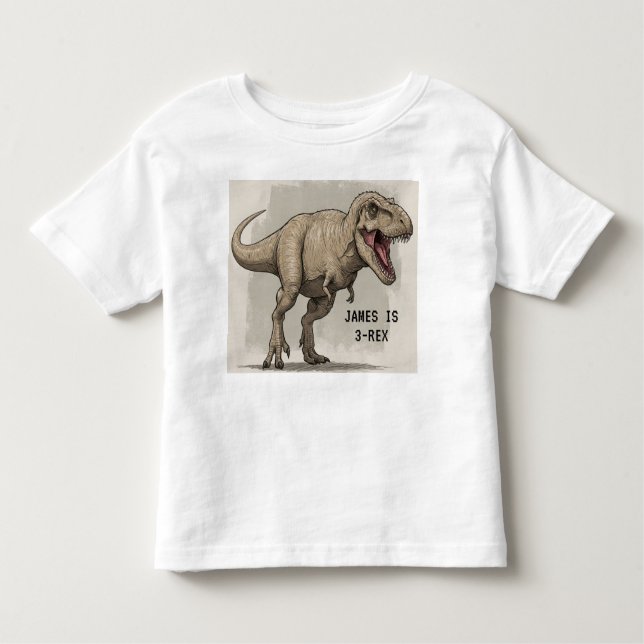 T-SHIRT POUR LES TOUS PETITS 3-REX  (Devant)