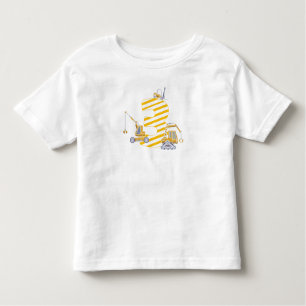 T-shirt Pour Les Tous Petits 3e anniversaire Grue de chantier de construction 3