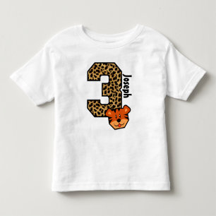T-shirt Pour Les Tous Petits 3ème Anniversaire Camo et tigre trois ans