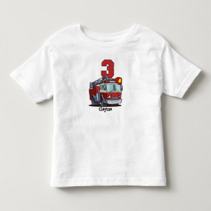 T-shirt Pour Les Tous Petits 3ème Camion de pompiers d'anniversaire
