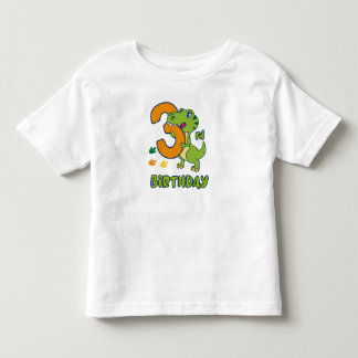 T-shirt Pour Les Tous Petits 3rd birthday dinosaur 
