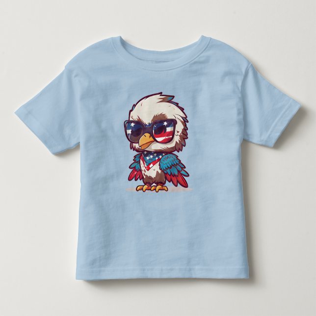 T-shirt Pour Les Tous Petits 4 juillet Aigle (Devant)