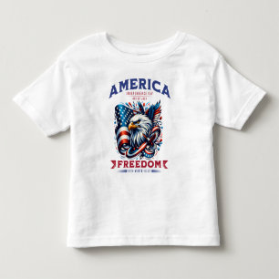 T-shirt Pour Les Tous Petits 4 juillet American Eagle Sublimation-61901