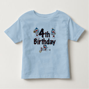 T-shirt Pour Les Tous Petits 4e anniversaire de baseball de singe de soq