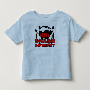 T-shirt Pour Les Tous Petits 4ème Anniversaire de bowling