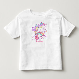 T-shirt Pour Les Tous Petits 4ème anniversaire de licorne
