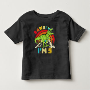 T-shirt Pour Les Tous Petits 5e anniversaire Dinosaur T Rex Rawr I'm 5 For Boys
