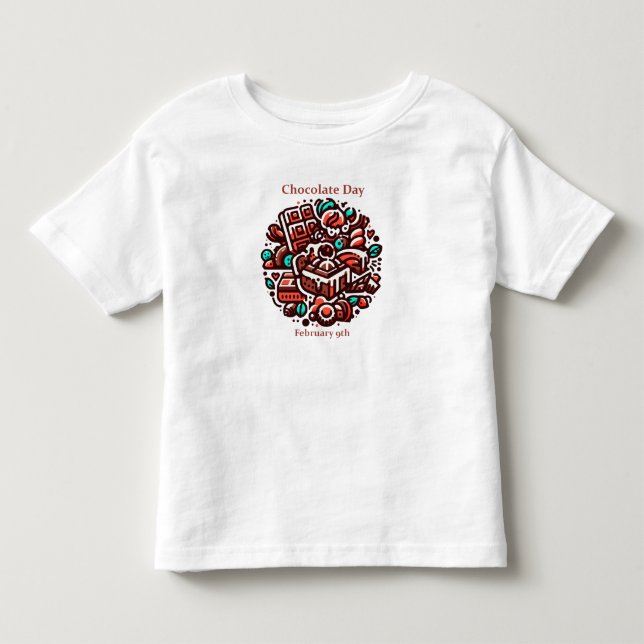 T-shirt Pour Les Tous Petits 9 février - Journée du chocolat (Devant)