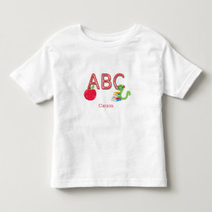 T-shirt Pour Les Tous Petits ABC Lettres ver de livre personnalisé