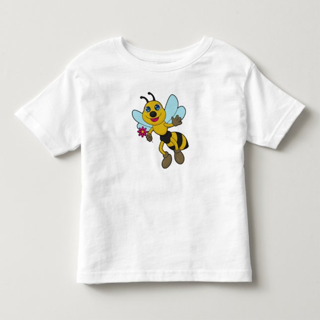 T-shirt Pour Les Tous Petits Abeille à fleurs (Devant)