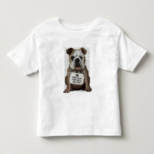 T-shirt Pour Les Tous Petits Accrocher un Bulldog