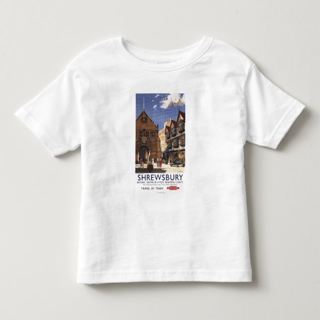 T-shirt Pour Les Tous Petits Affiche britannique de chemins de fer de vieille (Devant)