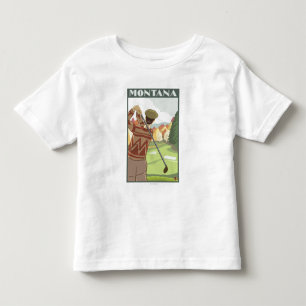 T-shirt Pour Les Tous Petits Affiche de voyage de SceneMontanaVintage de