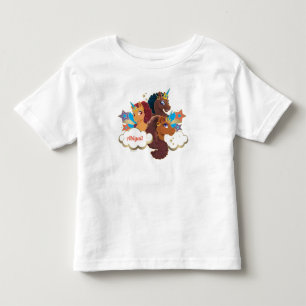 T-shirt Pour Les Tous Petits Afro Unicorn "Fabriqué en magie" Trio Design