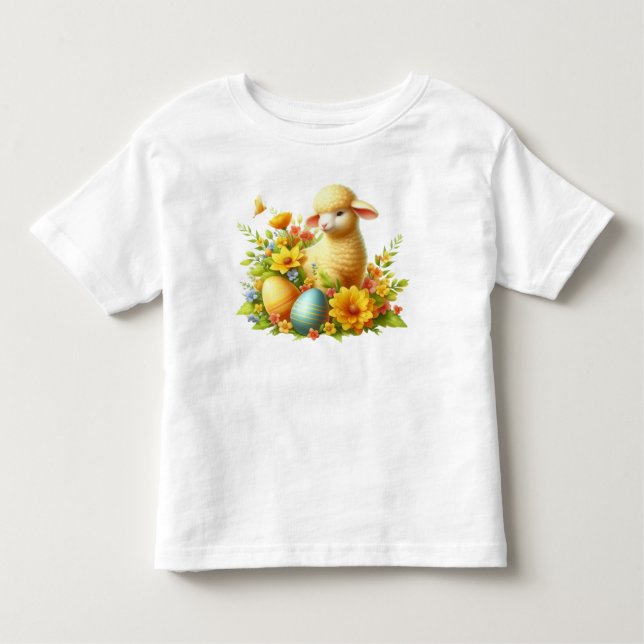 T-shirt Pour Les Tous Petits Agneau de Pâques  (Devant)