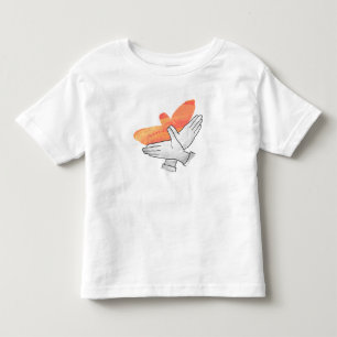 T-shirt Pour Les Tous Petits Aigle à main silhouette orange