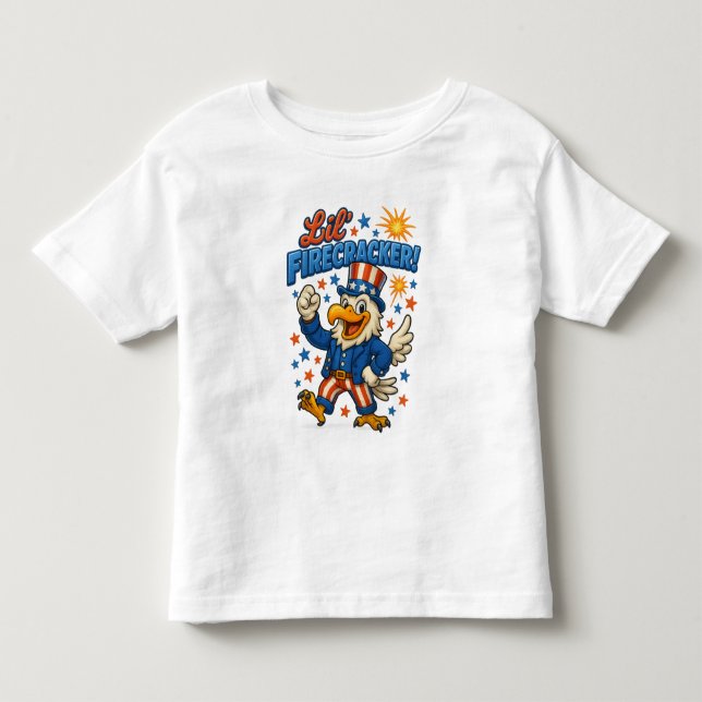 T-shirt Pour Les Tous Petits Aigle classique de Lil’ Firecracker Freedom (Devant)