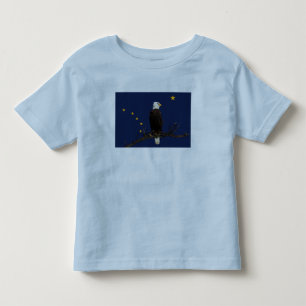 T-shirt Pour Les Tous Petits Aigle Et Drapeau De L'Alaska