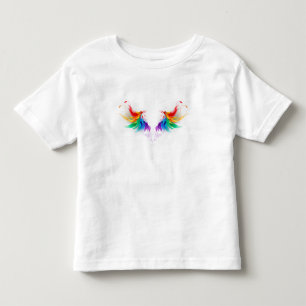 T-shirt Pour Les Tous Petits Ailes fluffy arc-en-ciel