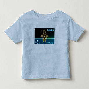 T-shirt Pour Les Tous Petits Alaska Postage - Fractal Inuit Hunter