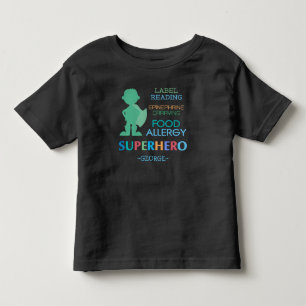 T-shirt Pour Les Tous Petits Alerte d'allergie alimentaire Superhero Garçons Ch