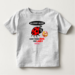 T-shirt Pour Les Tous Petits Alerte d'allergie aux noix Ladybug