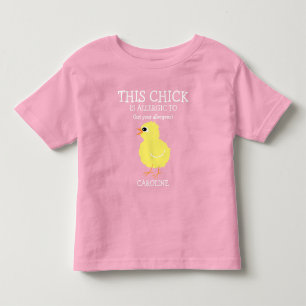 T-shirt Pour Les Tous Petits Alerte d'allergie personnalisée par poussin de