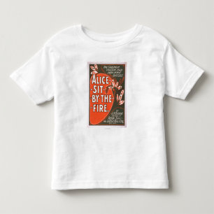 T-shirt Pour Les Tous Petits Alice s'asseyent par l'affiche de jeu de grande