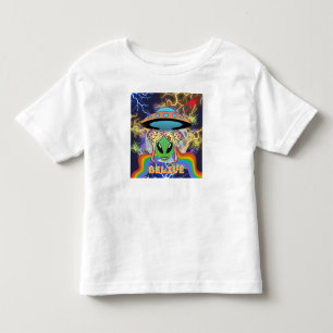 T-SHIRT POUR LES TOUS PETITS ALIEN, CROIRE