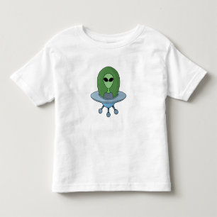 T-shirt Pour Les Tous Petits Alien dans son petit vaisseau spatial