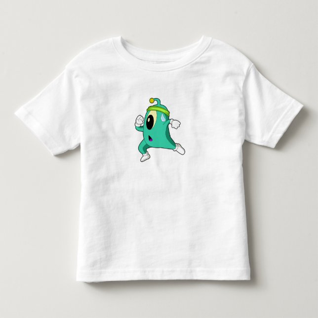 T-shirt Pour Les Tous Petits Alien en tant que coureur (Devant)