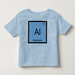 T-shirt Pour Les Tous Petits Aljandro Nom Chimie Élément Tableau périodique