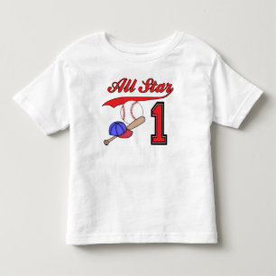 T-shirt Pour Les Tous Petits All Star Baseball 1er anniversaire