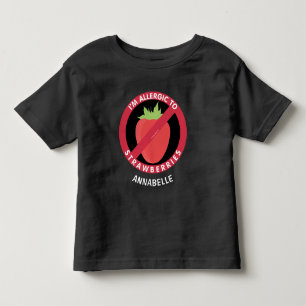 T-shirt Pour Les Tous Petits Allergie Aux Fraises Enfants Allergie Personnalisé
