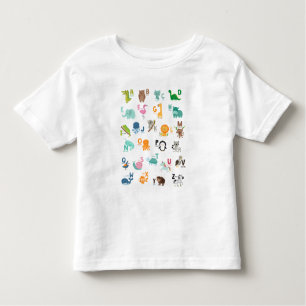 T-shirt Pour Les Tous Petits Alphabet de doodle animal