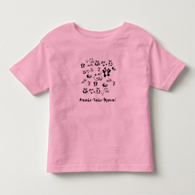 T-shirt Pour Les Tous Petits Amanda, Amanda-Panda-Monium ! (Devant)