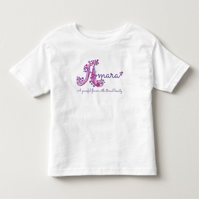 T-shirt Pour Les Tous Petits Amara Gira nom & sens Un monogramme (Devant)
