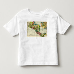 T-shirt Pour Les Tous Petits AmericaPanoramic central MapCentral Amérique