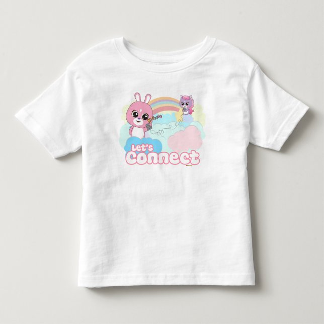 T-shirt Pour Les Tous Petits Amis des animaux mignons - Connectons-nous (Devant)