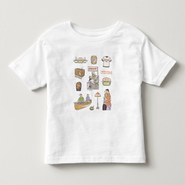 T-shirt Pour Les Tous Petits AMIS™ | Icônes de dessin (Devant)