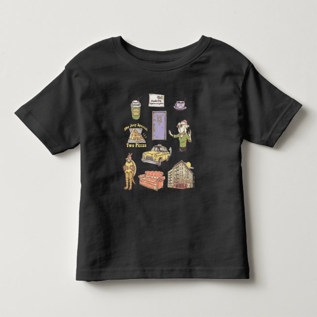 T-shirt Pour Les Tous Petits AMIS™ | Icônes de dessin graphique 2 (Devant)